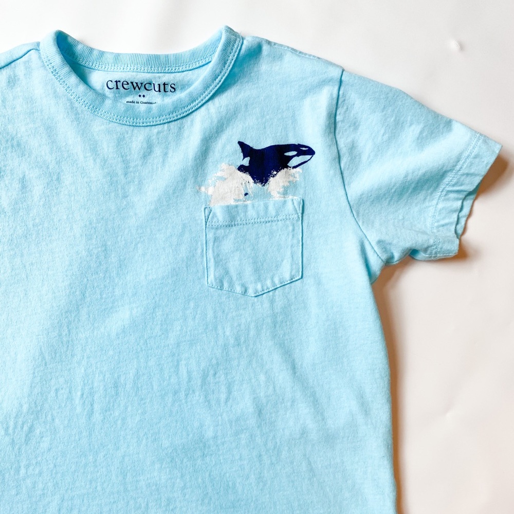 Crewcuts Whale Pocket Tee Size 6-7